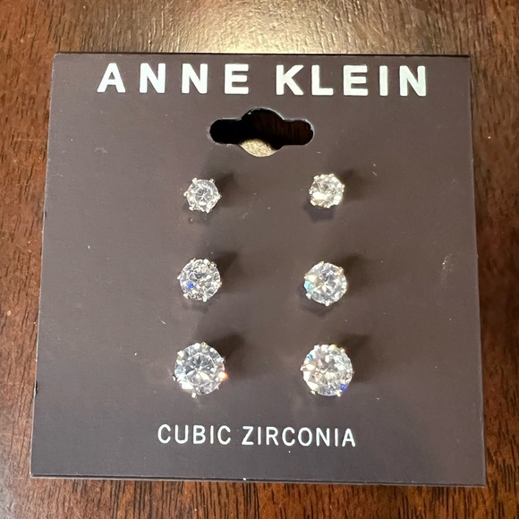 Anne Klein Gold Tone Cubic Zirconia Earrings Collection - Picture 3 of 4